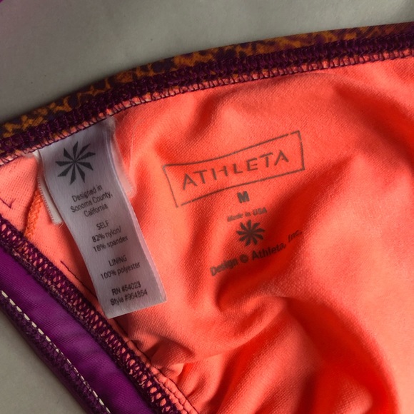 ❤️Athleta Saffron Rio Vista Swim Bikini Set Purple Red - Picture 5 of 10